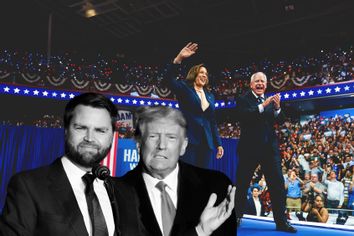 JD Vance; Donald Trump; Kamala Harris; Tim Walz